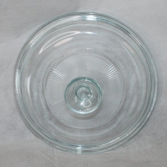 PYREX G5C BLUE TINT GLASS REPLACEMENT LID 7"d INNER RIM ROUND RIBBED 1.5qt - Picture 7 of 16